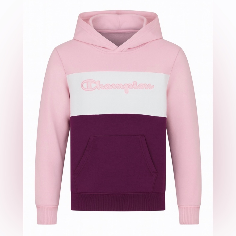 Girl’s Champion Color Block Hoodie 💖🤍💜👧🏽